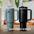 Miniatyrbild 4 av 4: Isolerad Mugg - STANLEY - Quencher H2.0 FlowState - 1.2L - Återvunnet Rostfritt Stål - Svart Tonal