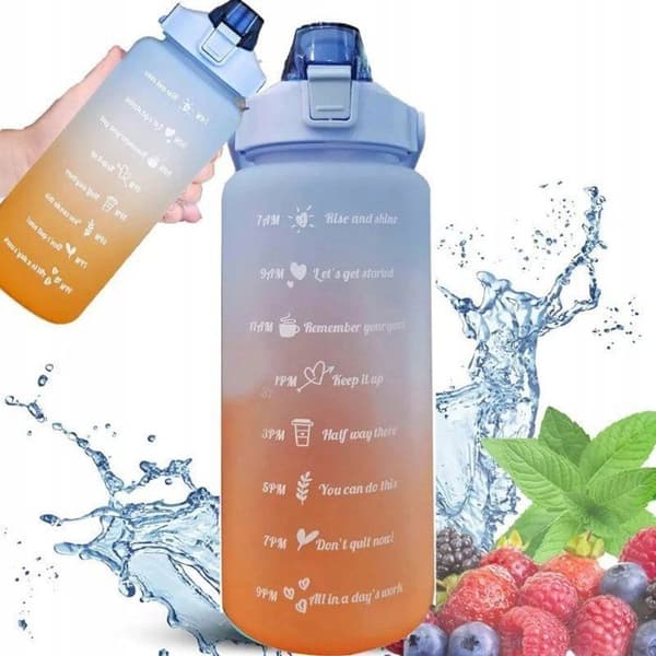 Gourde - bidon - flask Extralink - EX.36462 - MOTIVATION BOTTLE VATTENFLASKA 2000ML BLÅ-ORANGE MAIS-993
