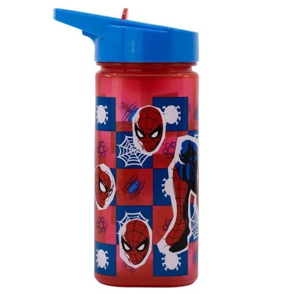 Gourde - bidon - flaska med isolering Stor - 74714 - BOUTEILLE SQUARE EASY HOLD 530 ML - SPIDERMAN ARACHNID GRID