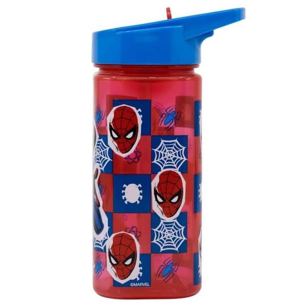 Gourde - bidon - flaska med isolering Stor - 74714 - BOUTEILLE SQUARE EASY HOLD 530 ML - SPIDERMAN ARACHNID GRID