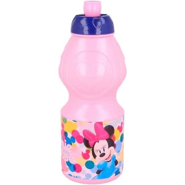 Vattenflaska - Disney - Minnie Mouse - 400 ml - Rosa - Ergonomisk