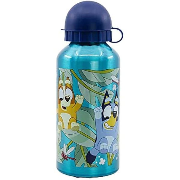 Återanvändbar aluminiumflaska för barn - Stor Bluey - 400 ml - Disney - Blå