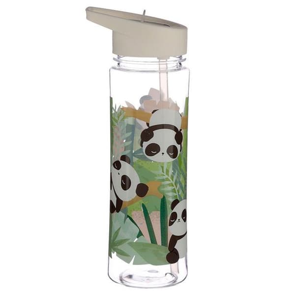 Vattenflaska - Puckator - Panda - 550ml - Vit/Grön - Unisex