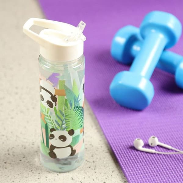 Vattenflaska - Puckator - Panda - 550ml - Vit/Grön - Unisex