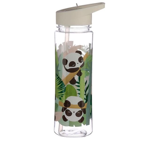 Vattenflaska - Puckator - Panda - 550ml - Vit/Grön - Unisex