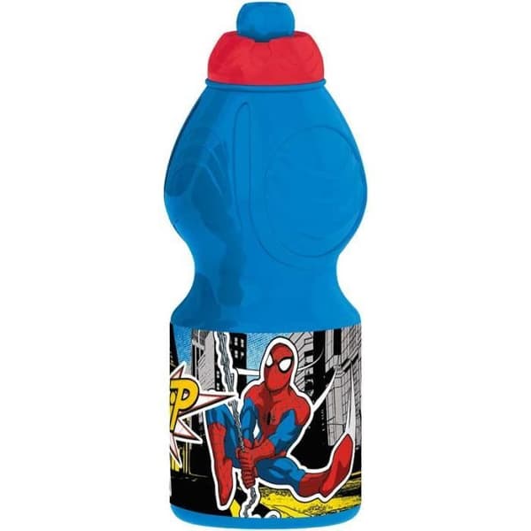Vattenflaska - Marvel - Spider-Man - 400 ml - Blå/Röd - Barnpojke