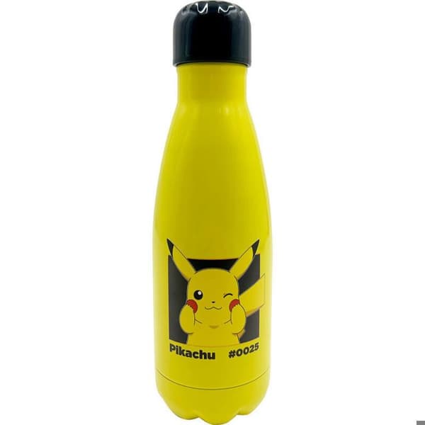 Gourde - Barnlicensering - Pokémon Pikachu - Rostfritt stål - 350 ml - Gul