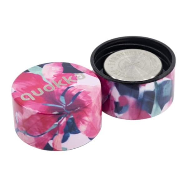 Isolerad flaska i rostfritt stål 510 ml (Pink Bloom) Quokka Solid