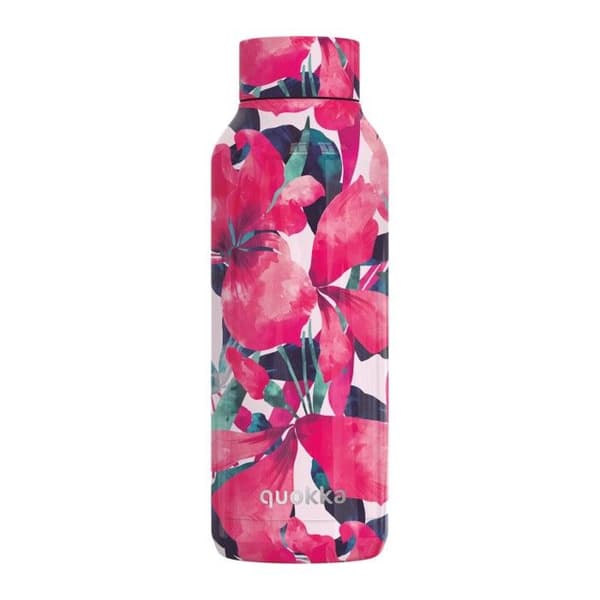 Isolerad flaska i rostfritt stål 510 ml (Pink Bloom) Quokka Solid