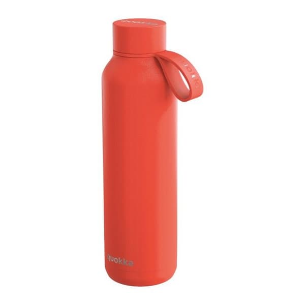 Isolerad flaska i rostfritt stål 630 ml med rem (Orange) Quokka Solid med rem