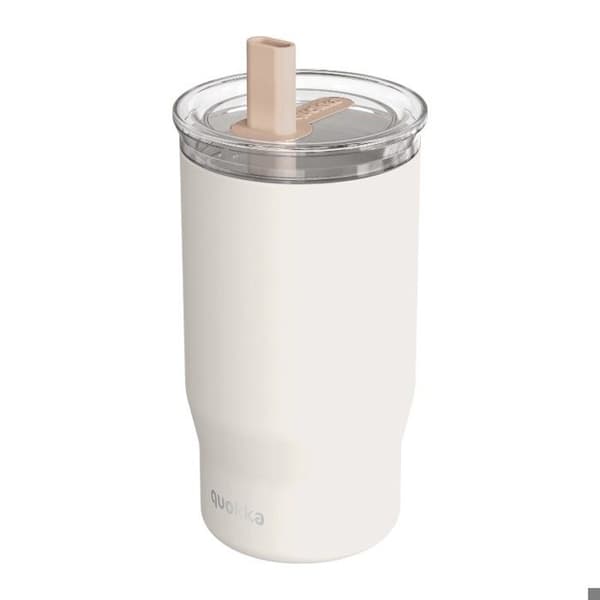 Tålig isolerad stålmugg 720 ml med sugrör (elfenben) Quokka Mist