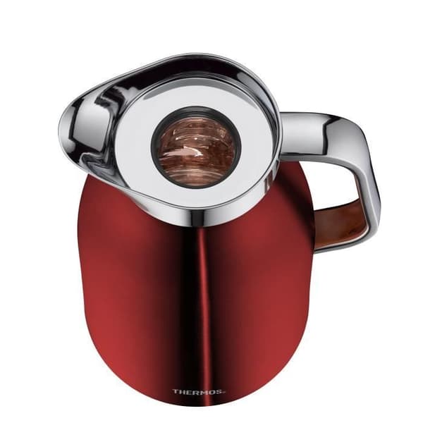 Isolerkanna - THERMOS - 1L - Rostfritt stål - Inre glas - Röd