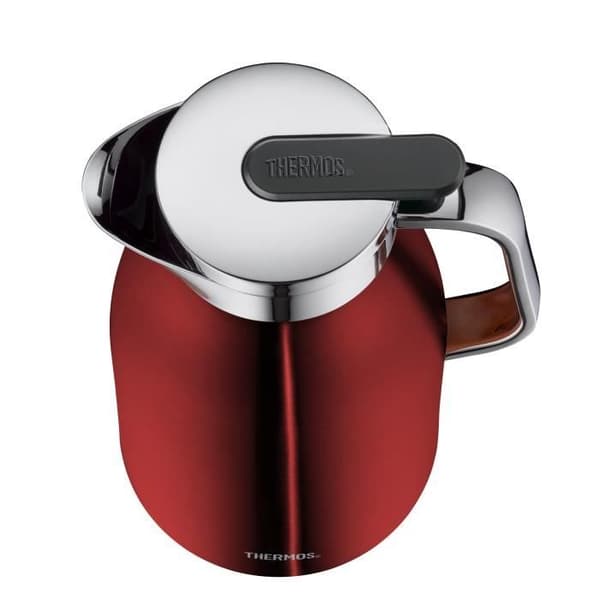 Isolerkanna - THERMOS - 1L - Rostfritt stål - Inre glas - Röd