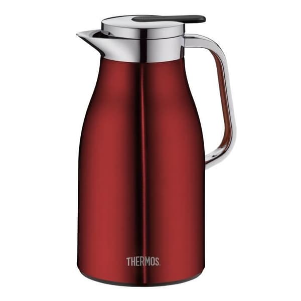 Isolerkanna - THERMOS - 1L - Rostfritt stål - Inre glas - Röd