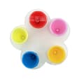 Miniatyrbillede 1 af 4: INF Silikone Blomst Bi Vandfoder - Sæt med 5, Blandede Farver MultiColor
