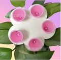 Miniatyrbilde 4 av 4: INF Silikon Blomst Bie Vannmater - Sett med 5, Blandede Farger Rosa