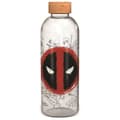 Miniatyrbild 1 av 2: STOR - Deadpool - Bred flaska - Glas med silikonhylsa - Återanvändbar - 1030 ml