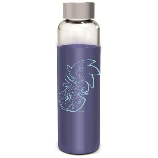 STOR - Sonic - Flaska - Glas med silikonhylsa - Återanvändbar - 585 ml