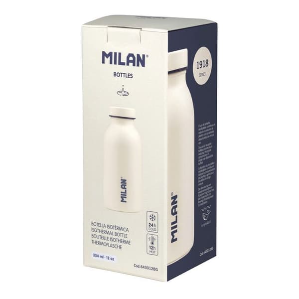 Isolerad flaska - GENERISK - Sunset Milan - 304 Rostfritt stål - 354ml - Vit