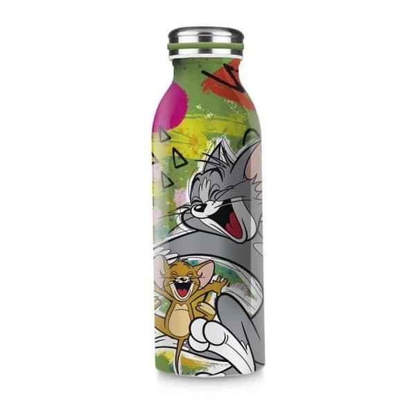 Flaska i rostfritt stål - LOONEY TUNES - TOM &amp; JERRY - 500 ml - Hållbar - Ekologisk