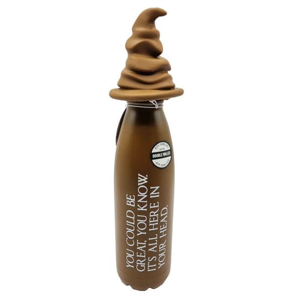 Metallflaska - Harry Potter - Sorteringshatt 3D - 500ml - Dubbelskiktsisolering - Blandat