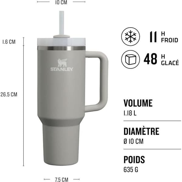 Gourde - STANLEY - Quencher H2.0 Flowstate - 1.2L - Återvunnet rostfritt stål - Vakuumisolation