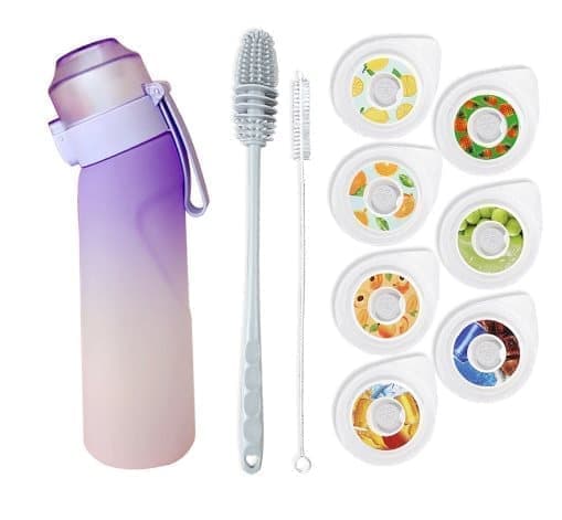 OBOSOE Air-Up Air-Water Pullo 650ml – 7 makukapselia | 0 Sokeri ja tuoksuva | Kaltevuus sininen + Suptube