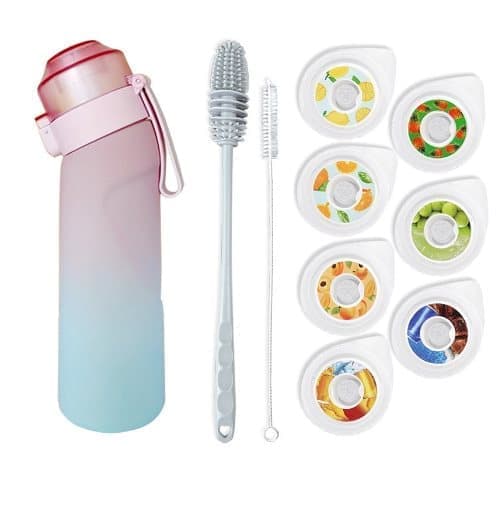 OBOSOE luftvandsflaske 650ml – 7 smagsvarianter | 0% Sukker | Duftvandflaske med Sup Tube