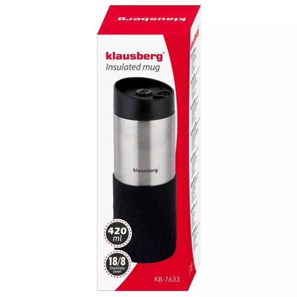 Muggtermos - KLAUSBERG - KB-7633 - 400 ml - Rostfritt stål - Dubbelvägg