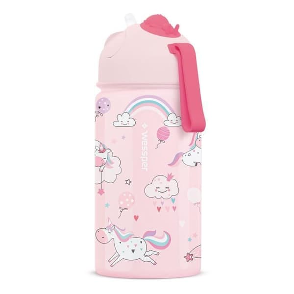 Barnflaska - WESSPER - ACTIVEMAX KIDS - 0,41 L - Rostfritt stål - BPA-fri