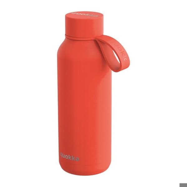 Isolerad flaska i rostfritt stål 510 ml med rem (Orange) Quokka Solid med rem
