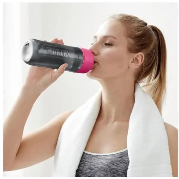Filterflaska - BRITA - Aktiv - 0,6L - MicroDisc-filter - Rosa färg