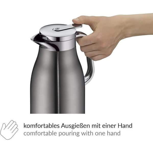 Isolerad Tekanna - ALFI - Skyline 1321.234.150 - Rostfritt Stål - Härdat Glas - 1,5 l