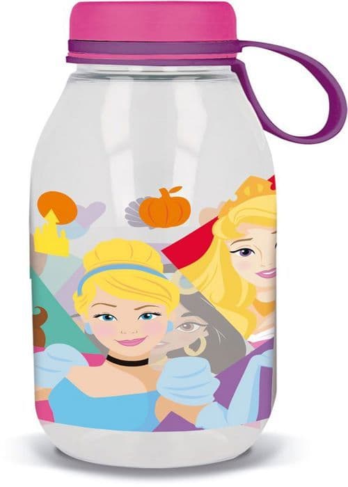 Tataway Transparent vattenflaska Disney Ecozen flickor Tritan Prinsessor Askungen Törnrosa Jasmine 460 ml kork