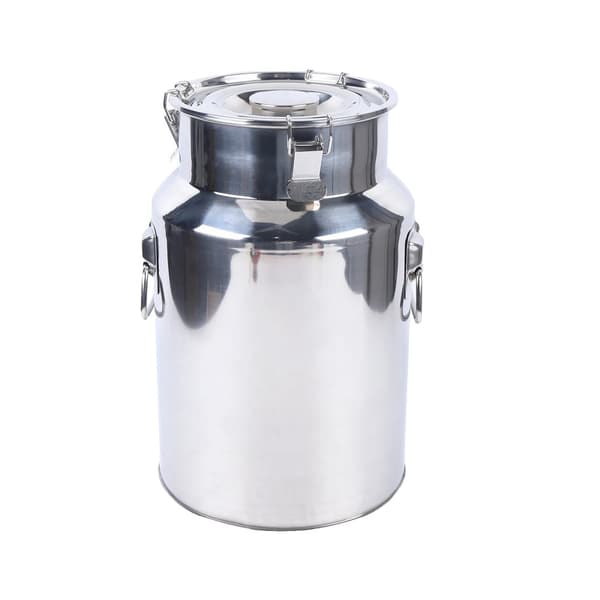 Rostfritt Stål Mjölkkanna, 18L Kapacitet, Läcksäker Design,Silver