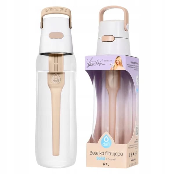 Dafi Solid 0,7 l Tritan beige suodatinpullo suodattimella