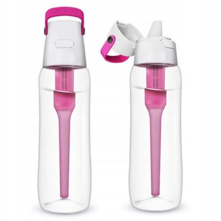 Dafi Solid vandflaske med filter, pink, 0,7 l, lavet af Tritan