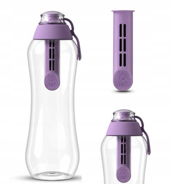 Dafi violetti vesipullo suodatin 0,5 l + suodatin