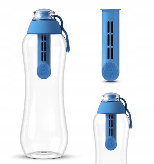 Blå Dafi Vattenfilterflaska 0,5l + Filter