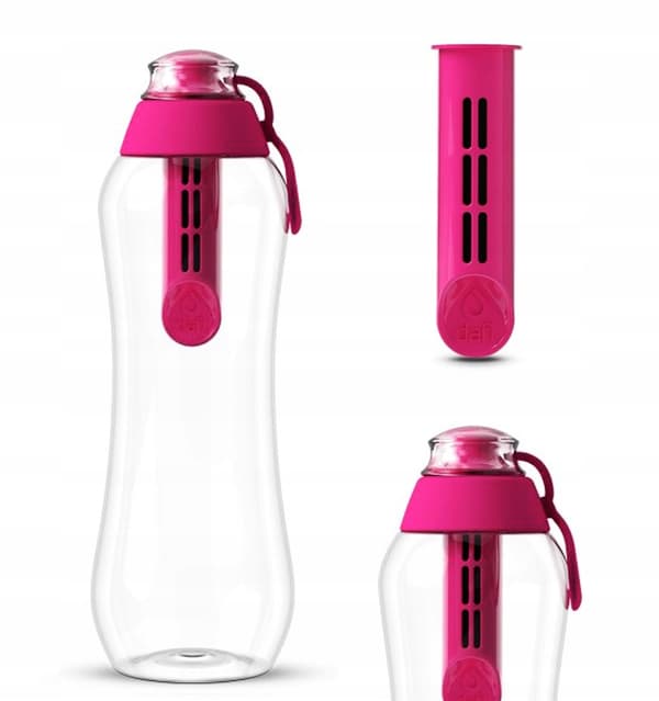 Dafi pinkki vesipullo suodatin 0,5 l + suodatin