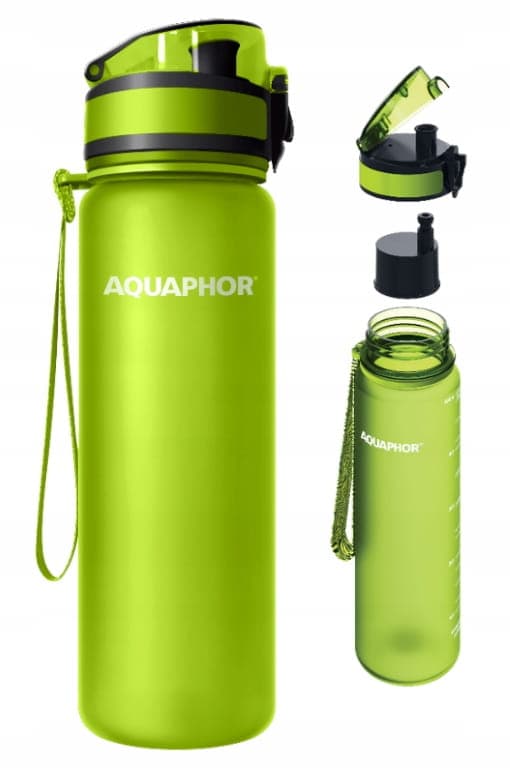 Vihreä suodatinpullo + 1 vesisuodatinpatruuna 800 ml AQUAPHOR