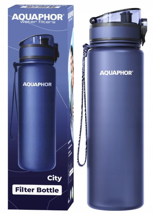 AQUAPHOR sininen suodatinpullo + 1 vesisuodatinpatruuna 0,8 l