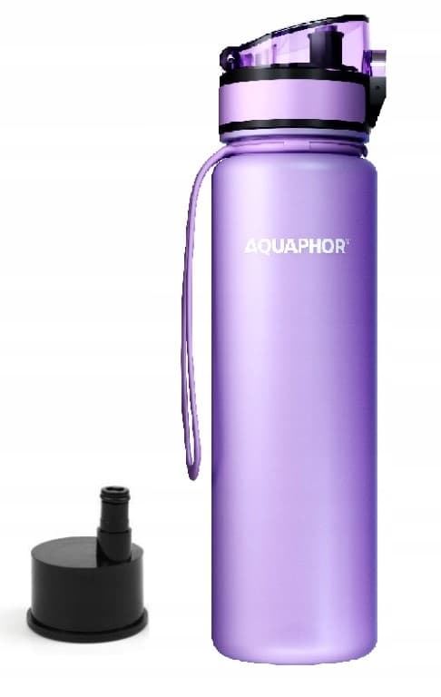 Aquaphor 0,5 l violetti vesipullo suodatin + 1 suodatin