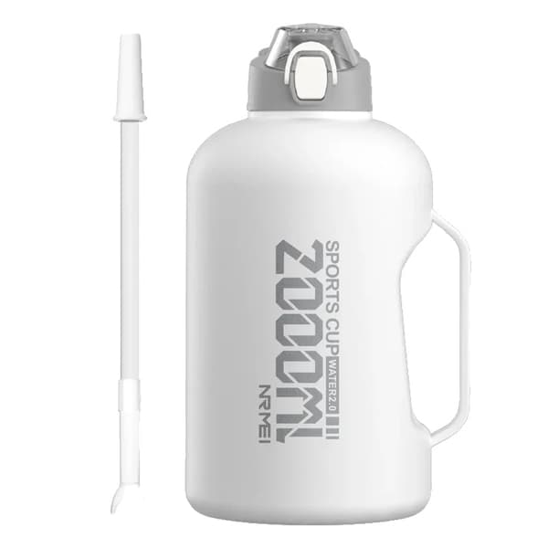 Rostfritt Stål Isolerad Vattenflaska, 1,5L & 2,0L Kapacitet, Läcksäker Design,BXGDDT-2.0-VIT, 1500-2000 ml