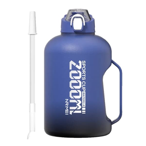 Rostfritt Stål Isolerad Vattenflaska, 1,5L & 2,0L Kapacitet, Läcksäker Design,1500-2000 ml, BXGDDT-2.0-BLÅ