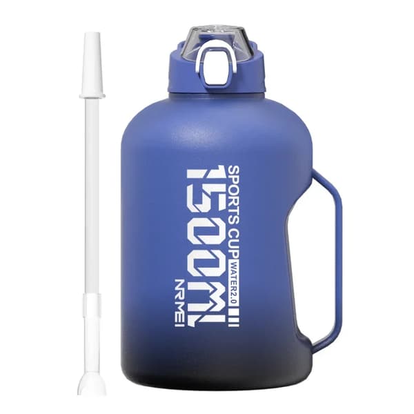 Rustfrit stål isoleret vandflaske, 1,5L & 2,0L kapacitet, lækagesikker design,1500-2000 ml, BXGDDT-1.5-BLÅ