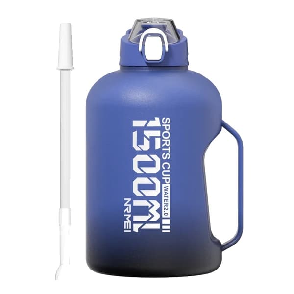 Rustfrit stål isoleret vandflaske, 1,5L & 2,0L kapacitet, lækagesikker design,1500-2000 ml, BXGDDT-1.5-BLÅ