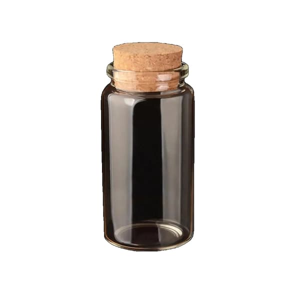 Glasflaskor med Kork, Klar Transparent Design, Miljövänligt Material,100 ml