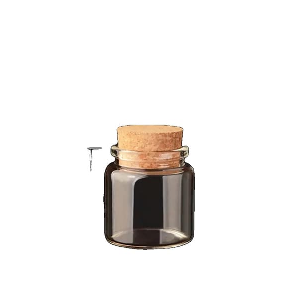Glasflaskor med Kork, Klar Transparent Design, Miljövänligt Material,50 ml