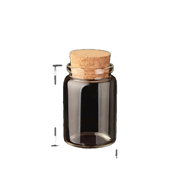 Glasflaskor med Kork, Klar Transparent Design, Miljövänligt Material,80 ml